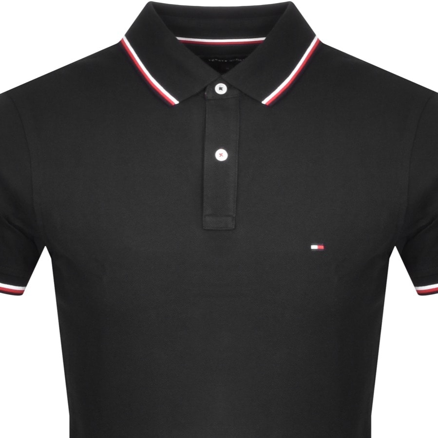 Alternative Image for ProductTommy Hilfiger Tipped Slim Fit Polo T Shirt Black2